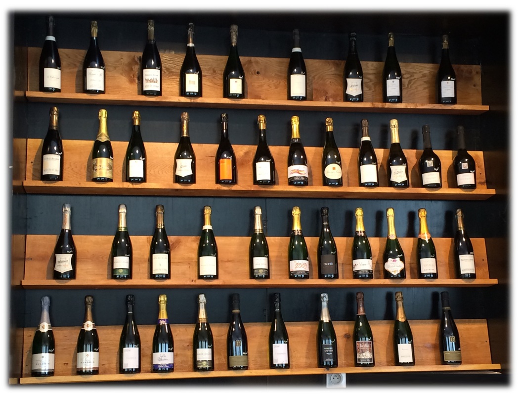 Mur à champagnes, sélection de vins de vignerons de Champagne